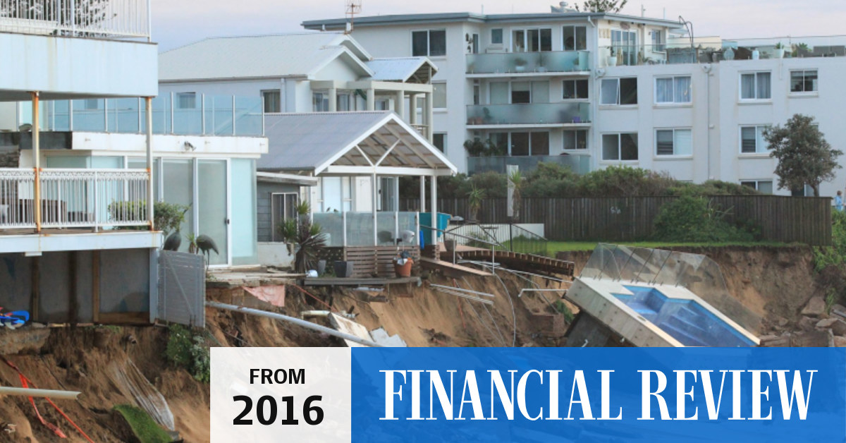 Sydney's beachfront luxury homes preened for auctions now washed out